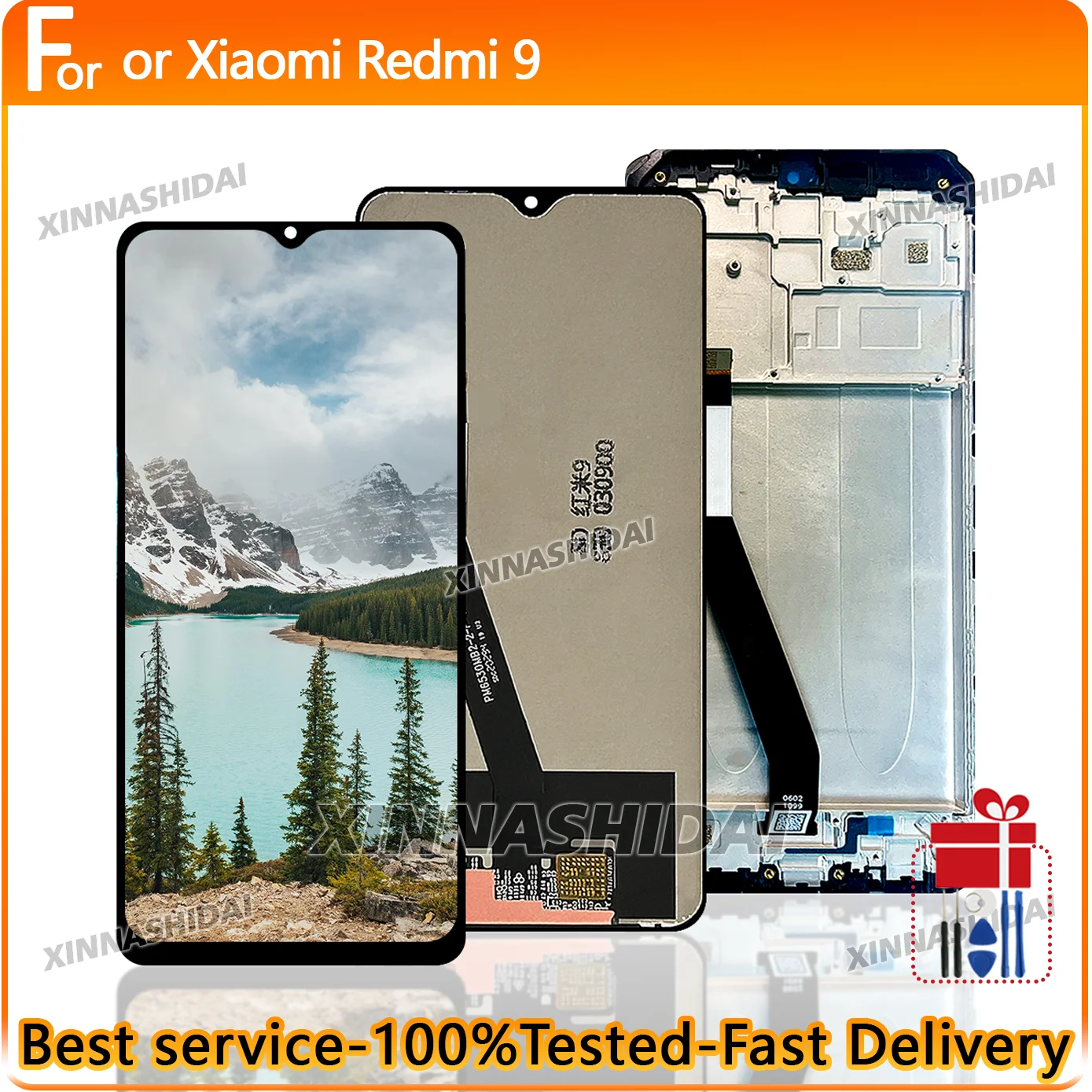Getestetes neues LCD für Xiaomi Redmi 9 LCD-Display Touchscreen mit Rahmen Ersatzteile für Redmi 9.