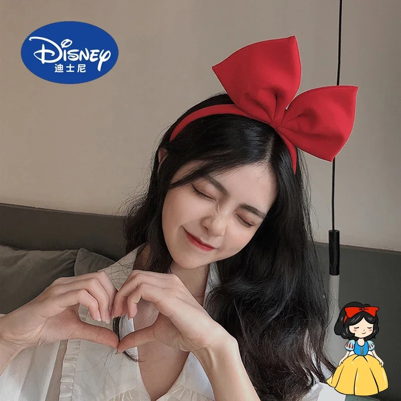 Disney Snow White  Fashion Bowknot Ear Band Women's Holiday Hair Band  Bowknot Children's Party Popular Girl Hair Accessories