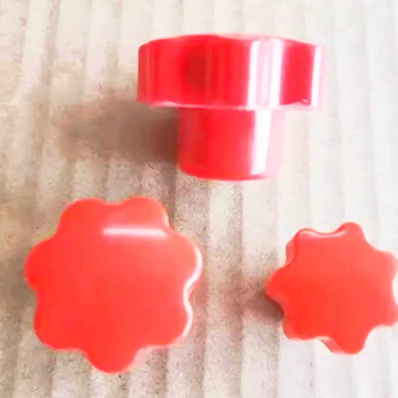 5pcs Red Star Handle Star Handle Knob Plum Blossom Rubber Head Hand Screw Nut m4 m5 m6 m8 m10 m12 m16
