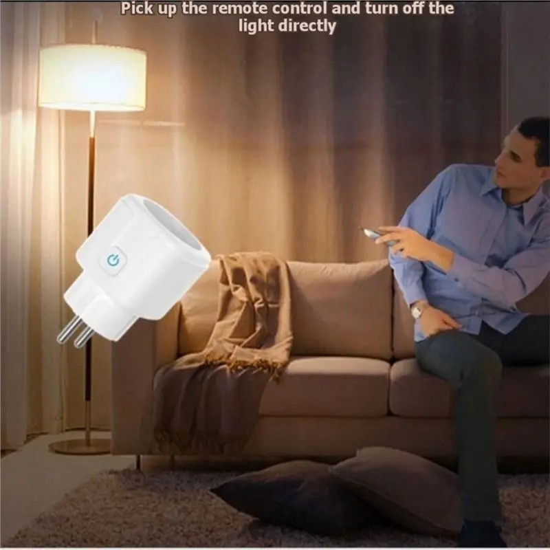 B63B-RF433 Wireless Smart Home Remote Control Socket 16A EU Plug On/OFF Functionality For Lighting Fan TV