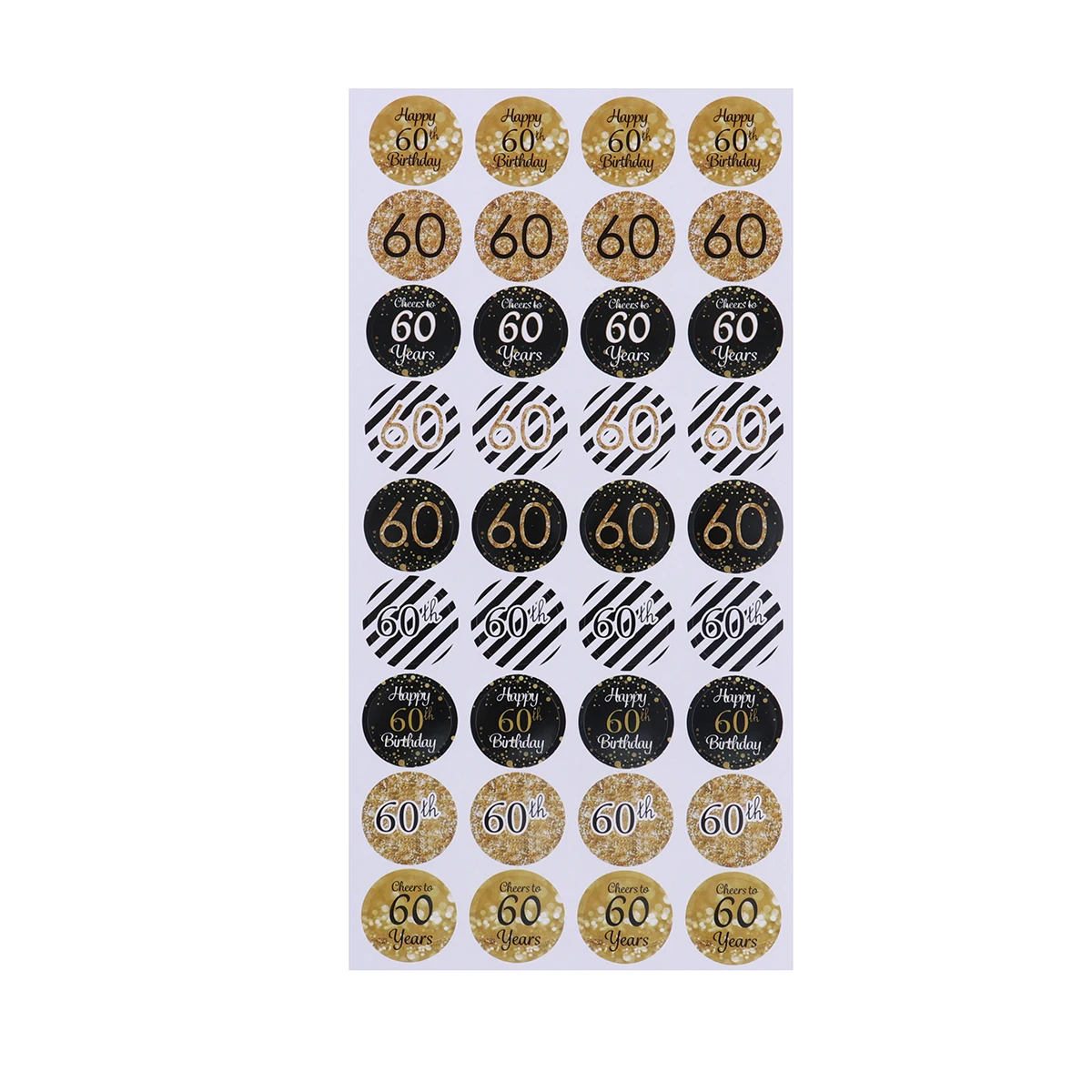 

432 Pcs Retail Package Self Adhesive Birthday Party Stickers Circle Decal Foam Sealing for