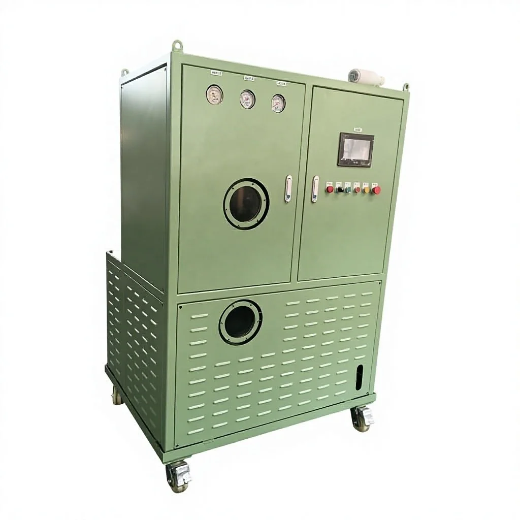 Industrial Vacuum Oil Dehydration Machine Hydraulic Oil Water Separator High Flow Rate