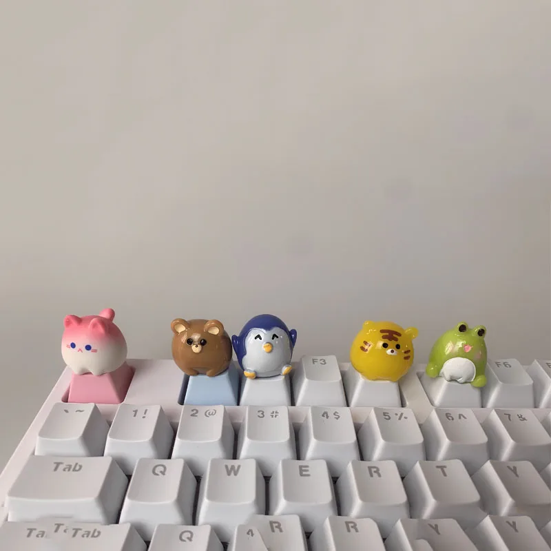 Cute Cat Pink Keycap OEM Height Personalized Creative Girls Mechanical Keyboard Accessories 3D Keyboard Decorate Replacement Key