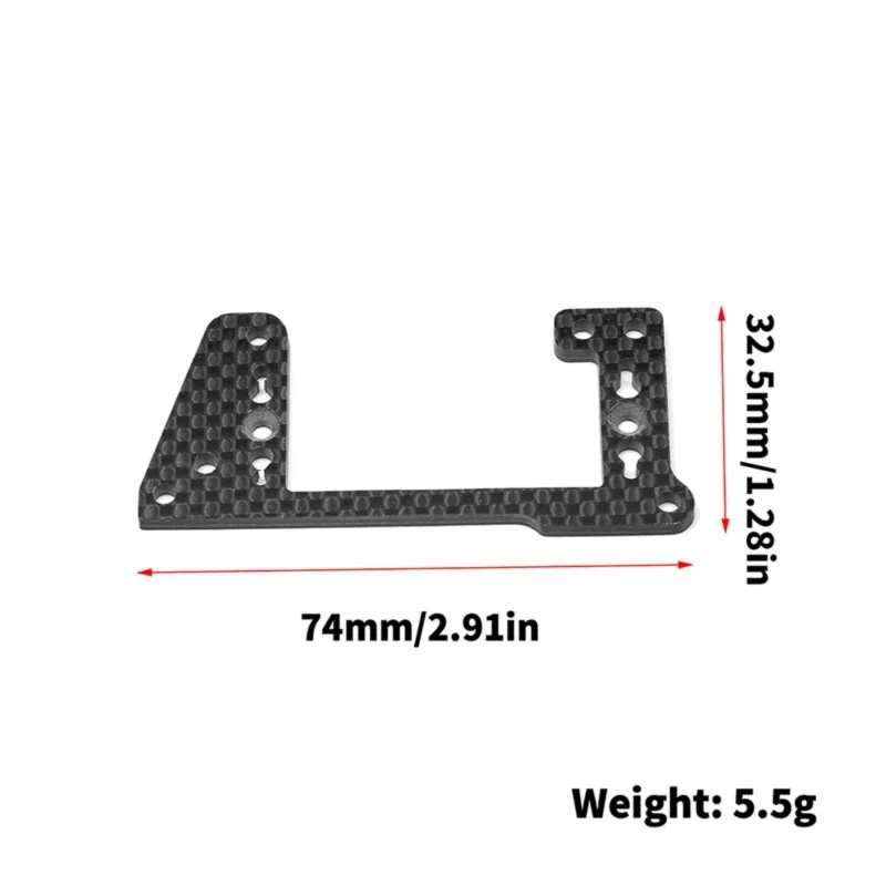 A63T-Throttle Servo Mount Plate Carbon Fiber Second Floor Board Plate For Kyosho MP11 RC Car Upgrade Parts Accessories