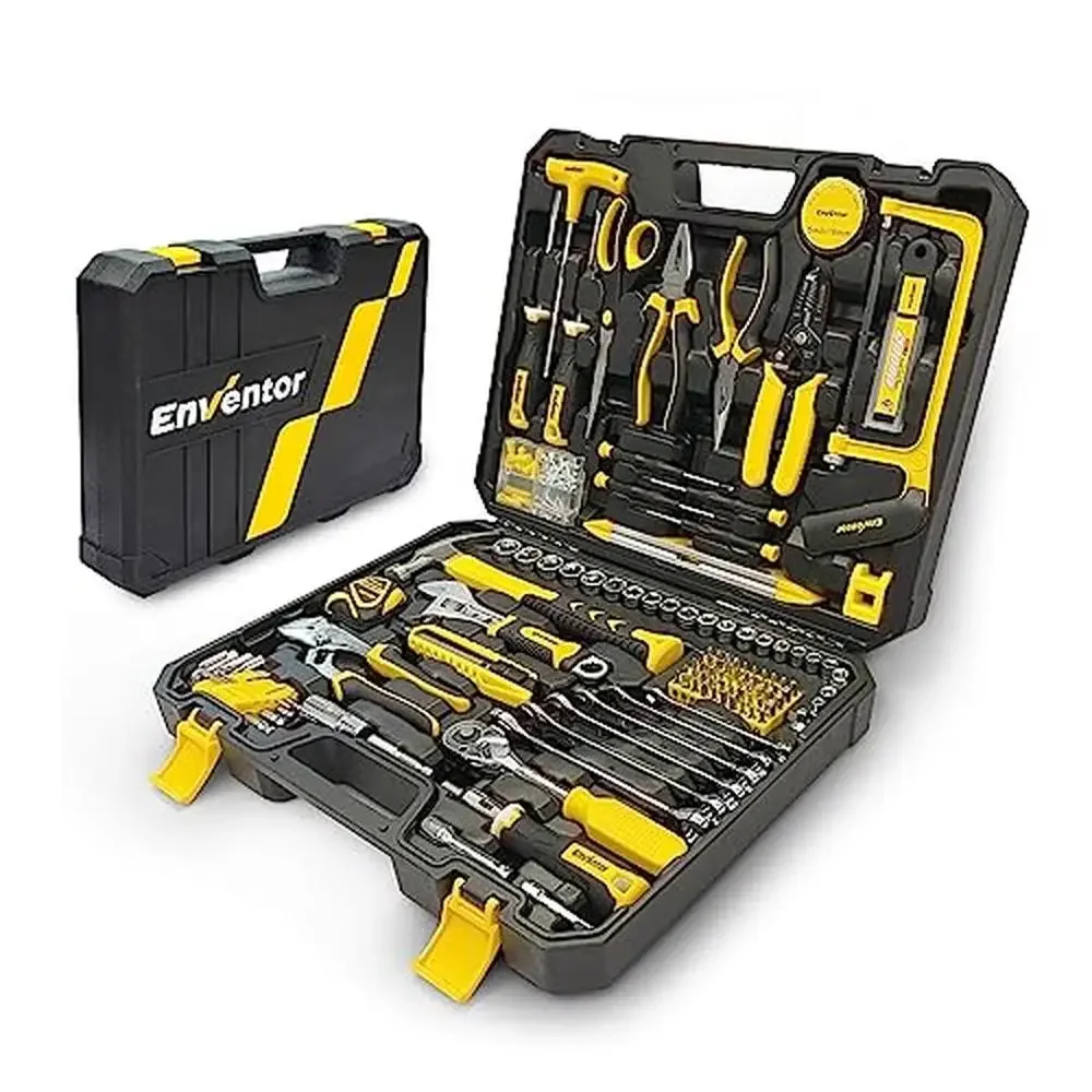 

220-Piece Complete Home Auto Repair Tool Set with Toolbox Professional Grade Mechanics Tools Automotive and Household Repairs