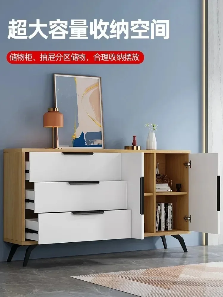 Nordic Coffee Table Combination Small Living Room Apartment Modern Cabinet Locker Wall