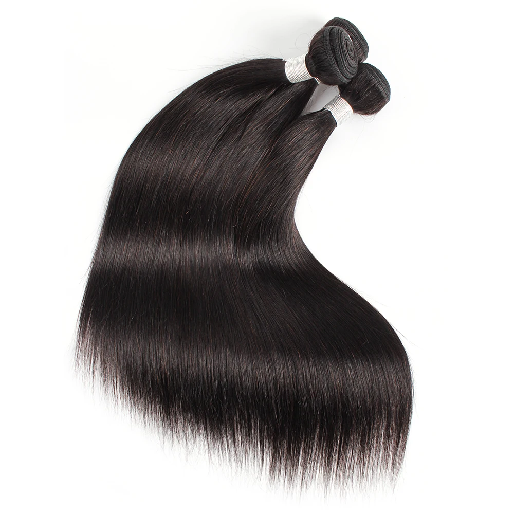 1/3 PCS Bone Straight Human Hair Bundles 95g/PC Brazilian Remy Natural Color Double Weft Hair Extention For Women