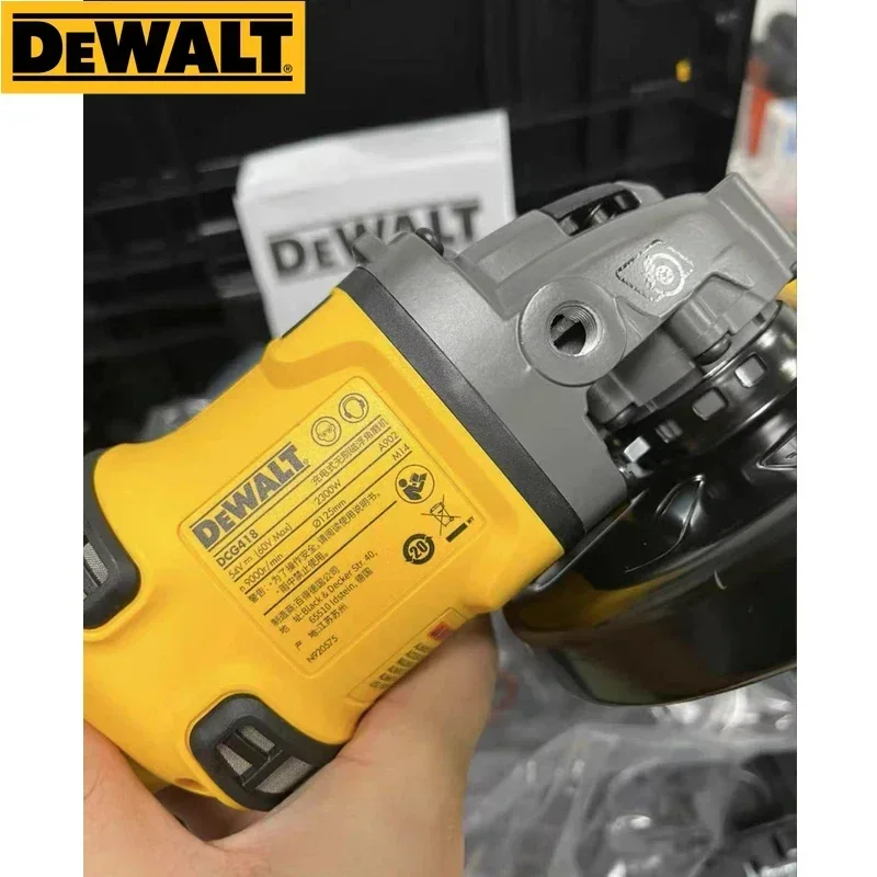 DEWALT DCG418 Angle Grinder With Kickback Brake Kit 125MM Brushless Cordless Angle Grinder Cutting Machine Power Tools DCG418B