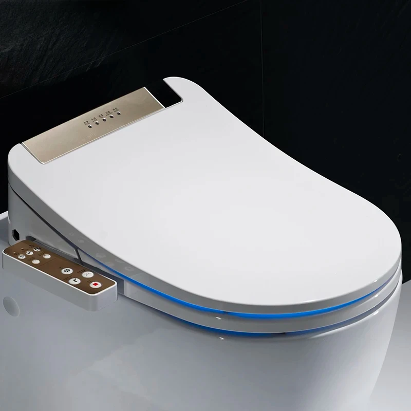 bathroom smart toilet seat cover electronic bidet clean dry seat heating wc gold intelligent led light toilet seat