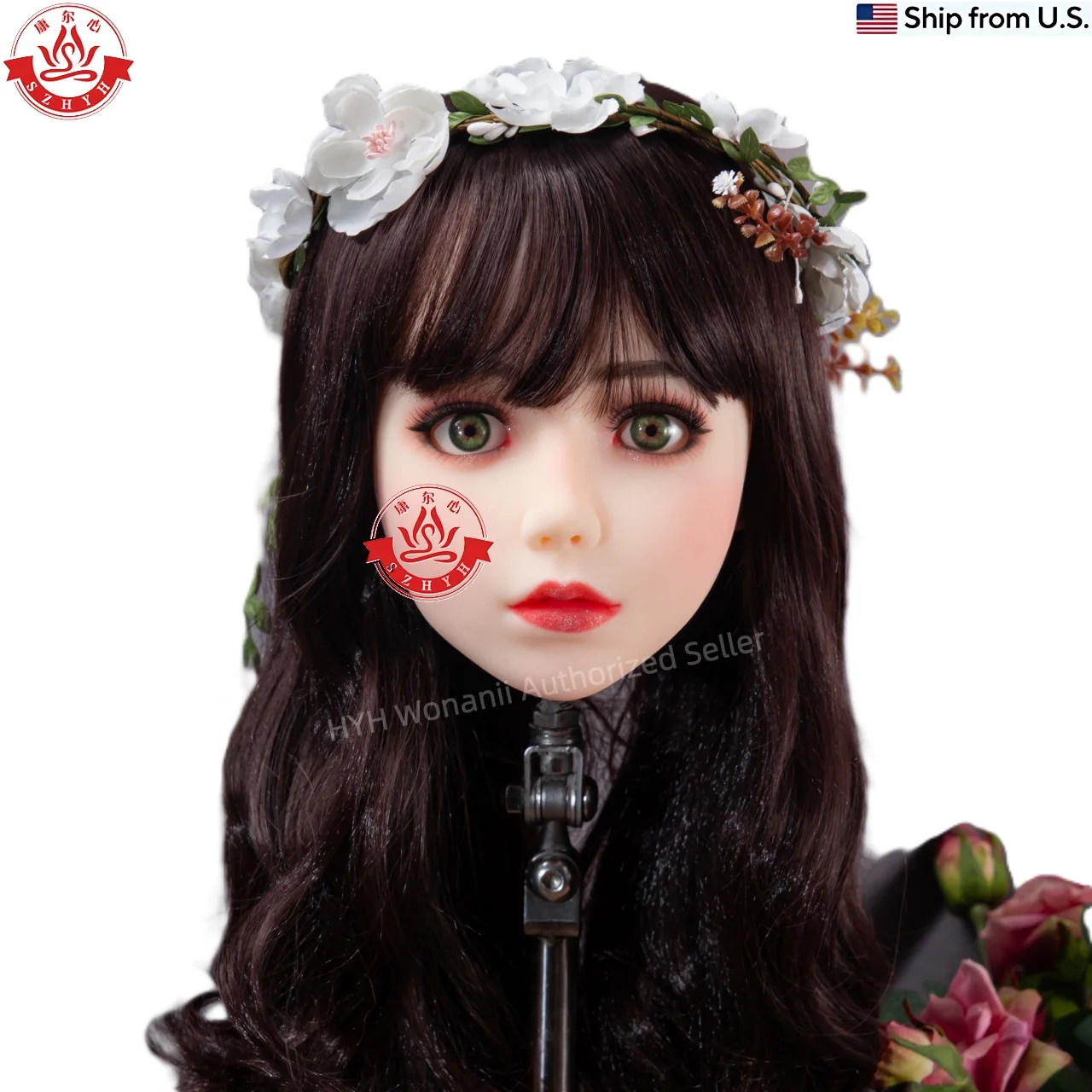 

Wonanii Food Grade TPE Big Head HYH-THB-KX-9005, M16 Interface, Open Mouth Makeup Practice, Hairstyle Design, Jewelry Display