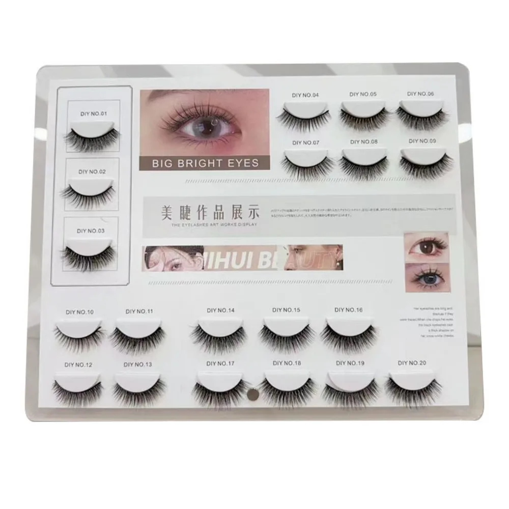 

Detachable False Eyelashes Display Stand 10/12/16/20 Grids Large Volume Acrylic Lash Holder Metal Stand Waterproof