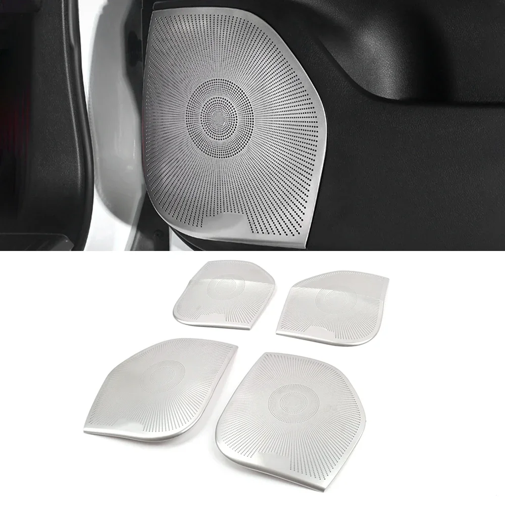 

For Lexus LX570 2015-2020 Stainless Car Door Panel Loudspeaker Pad Sound Speaker Cover Trim Frame Sticker Moulding Accessories