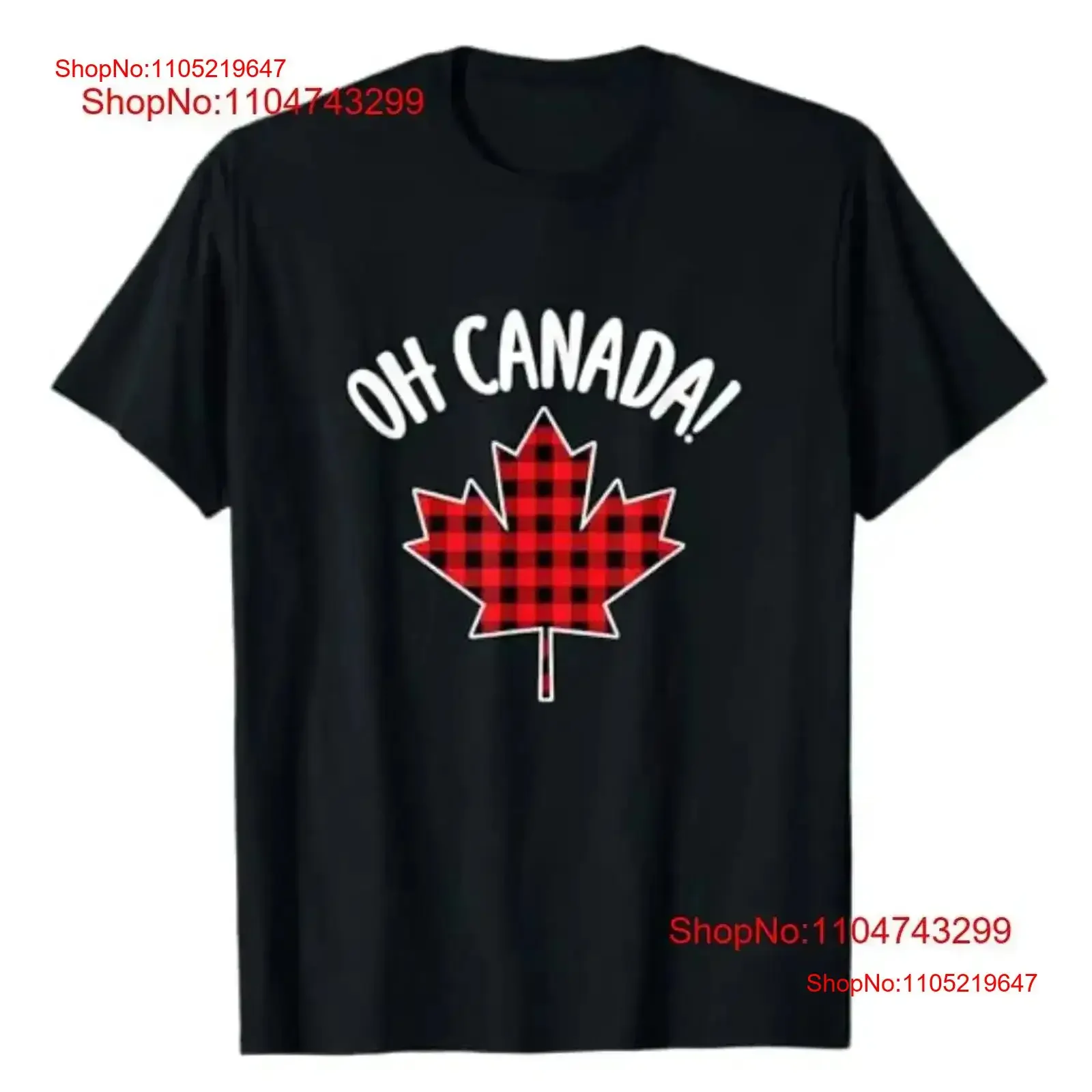 

Oh Canada Plaid Maple Leaf Canadian T Shirt vintage Washed Versatile graphic fashion Breathable Soft vintage Washed homme