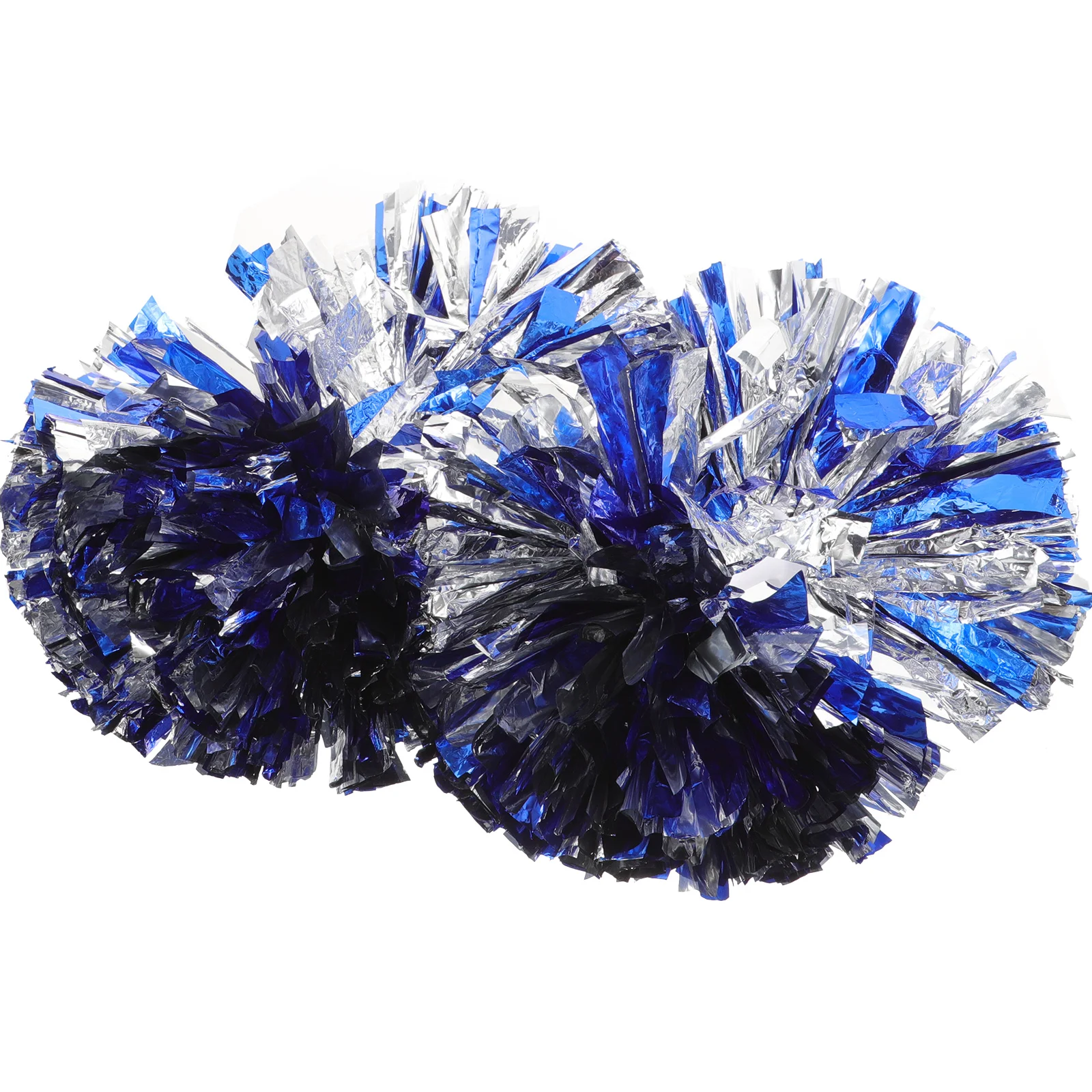 Dance Pom Poms Cheerleading Prop Blue and White Performance Adornment Metallic Spirit Fun Decor Costume Accessory Dreses