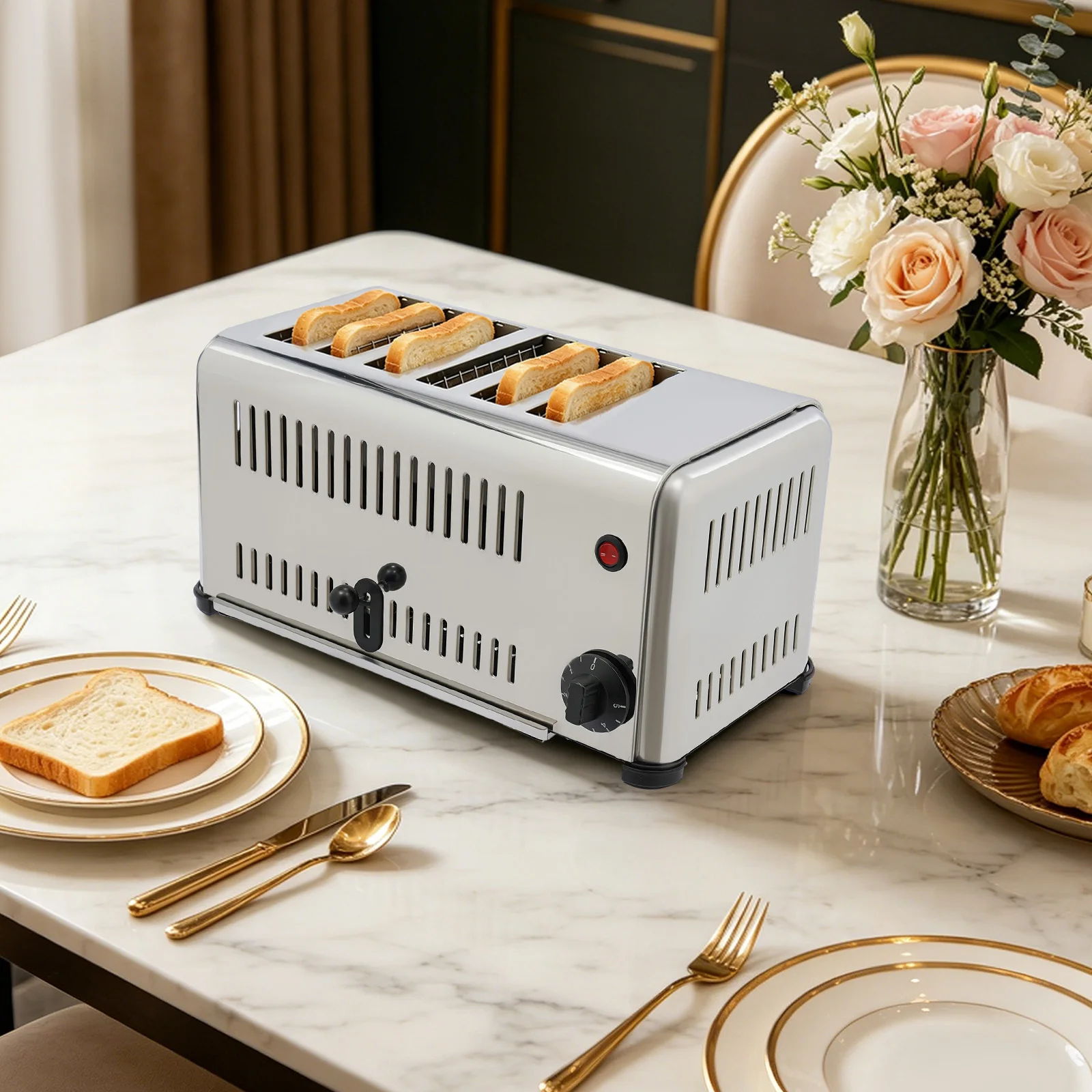 Commercial Kitchen In Your Home - 6 Slots Commercial Toaster 6 Slice