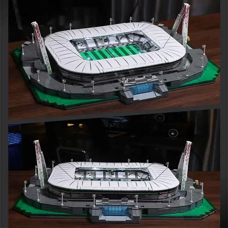 Cada moc 3638 peças itália cidade arquitetura alianz arena blocos de construção Juventus clube de futebol tijolos brinquedos para presentes do miúdo