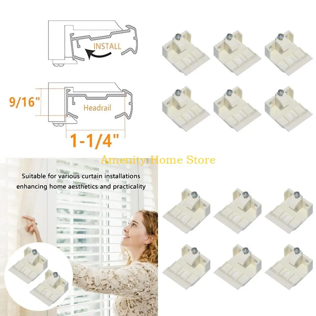 

F26C 6Pieces Blind Clip Replacement Parts Accessory With Standard Pull Cord Shade for Home and Office Supplies Daily Use