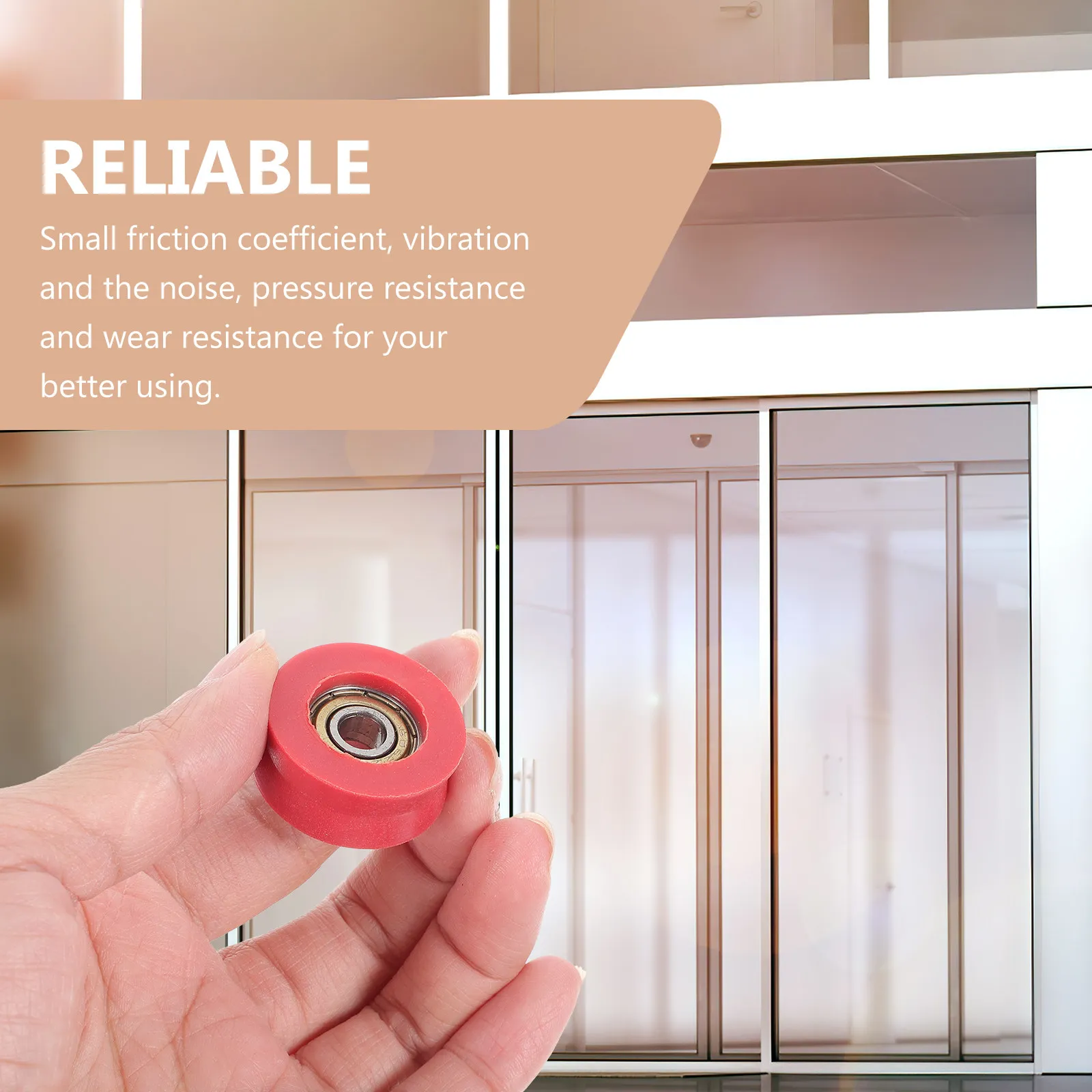 

10Pcs U Groove Nylon Pulley Sliding Door Roller for Window Cabinet Track Bearing Wheel Wear Resistant Smooth Running