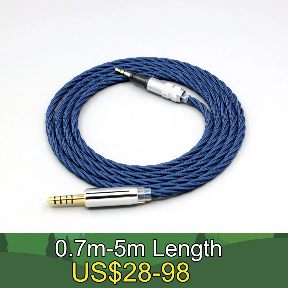 

99% Pure Silver OCC Graphene Alloy Full Sleeved Earphone Cable For Sennheiser Momentum 1.0 2.0 Headphone LN008580