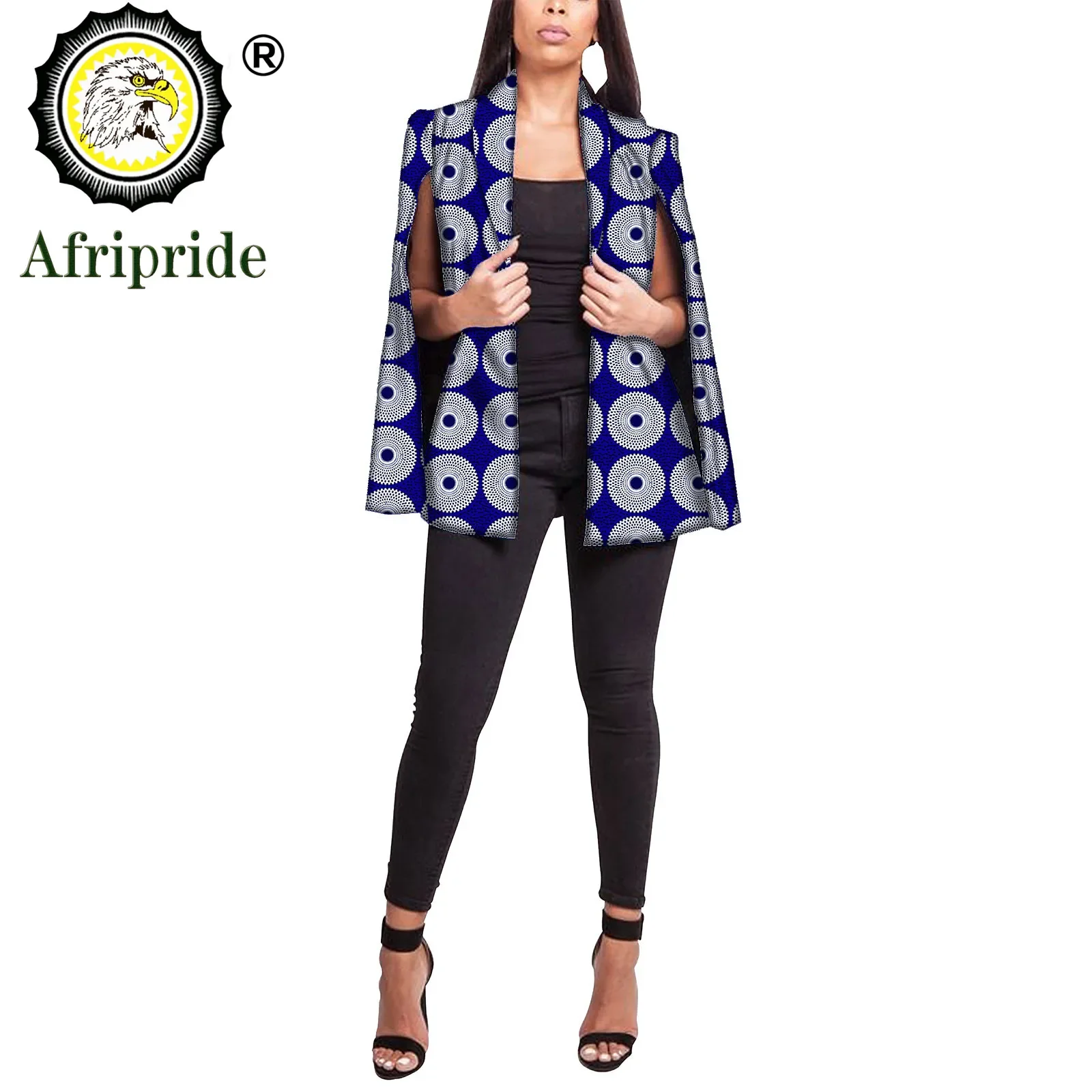 African Fashion Jacket for Women Open Front Long Sleeve Wax Batik African Clothes Tribal Outwear Oversized Coats S2024026