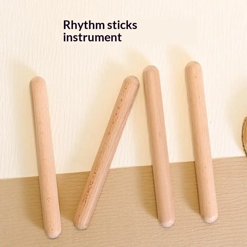 Nuevas Baquetas de Madera, Instrumento de Percusión, Juguete Musical para Niños, Aprendizaje del Ritmo