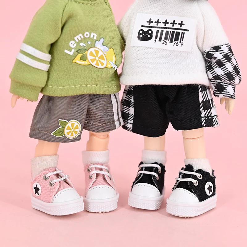 OB11 Doll shoes 1/12bjd Star sneakers obitsu11 casual canvas shoes clothes 12 points BJD ufdoll ymy gsc molly UFdoll shoes