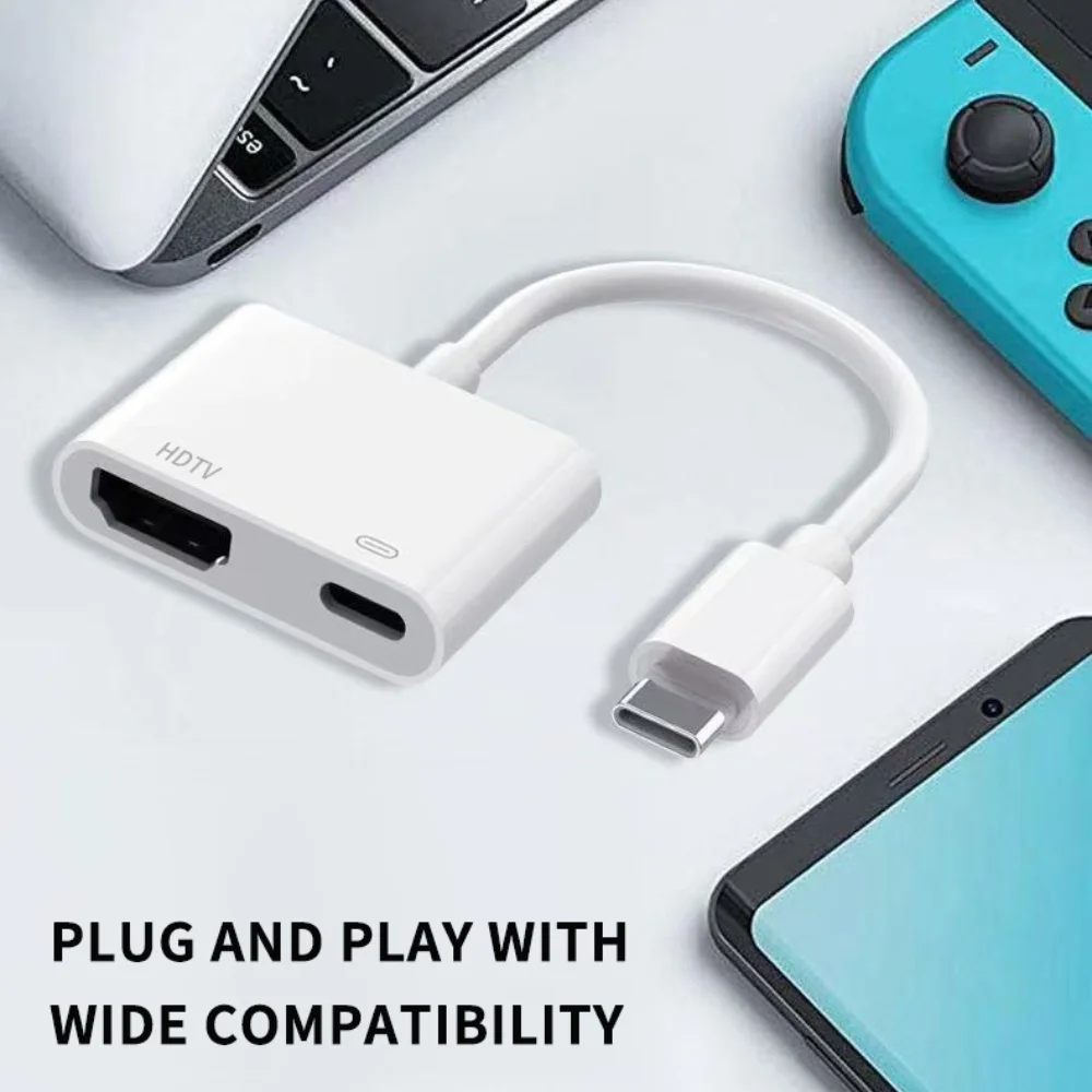 4K 30HZ/60HZ USB C To HD Adapter Cable Type C Digital AV Converter For HDTV Projector Monitor Sync Screen Connector  Accessories