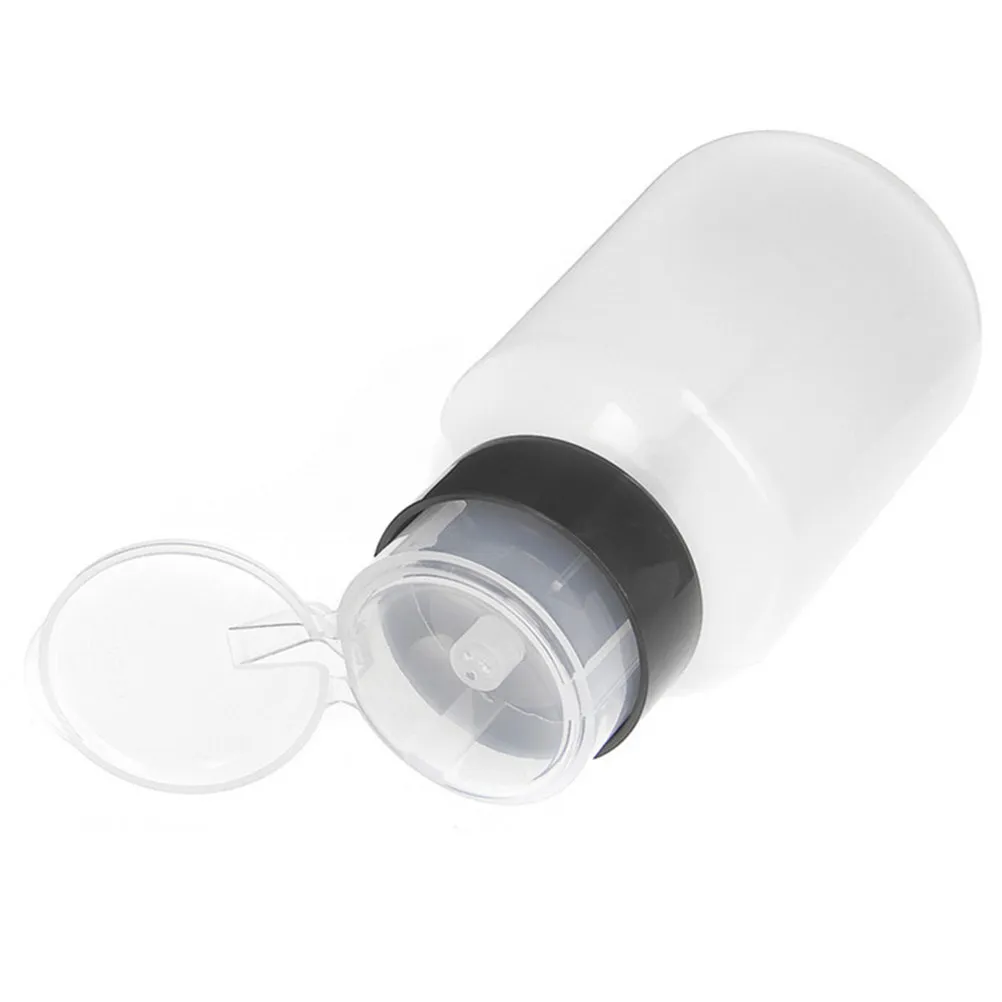 2Pcs Subpackaging Nail Polish Remover Bottle Lockable Push Down Dispenser for Toner Quick Absorption No Waste Sanitary