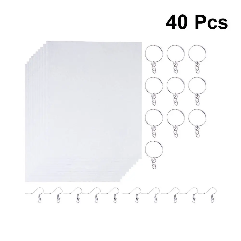 

10Pcs DIY Heat Shrinkable Film Durable Transparent Shrink Plastic for Keyrings Charms Jewelry Hand-Painted Heat Shrink Printing