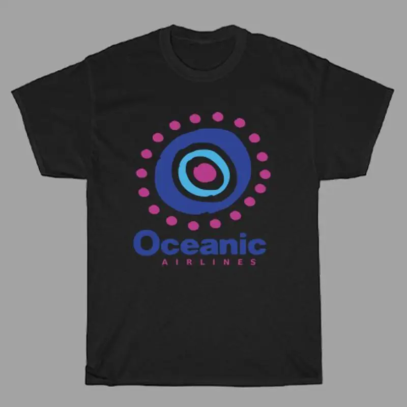

Oceanic Airlines Lost Tv Show Men's Black T Shirt Size S to 5XL