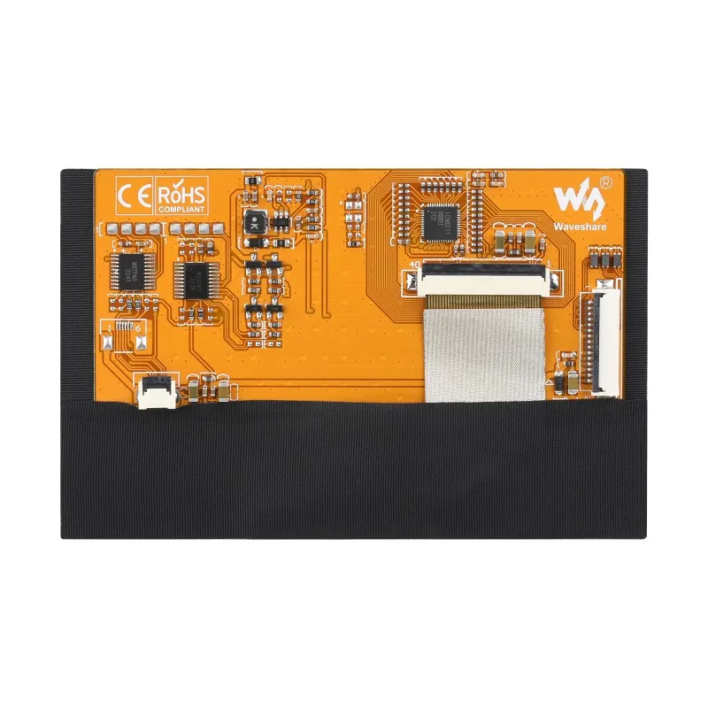 شاشة Waveshare 4.3 بوصة DSI، 800 × 480، لوحة IPS/QLED، تصميم رفيع وخفيف، وظيفة اللمس اختيارية #3