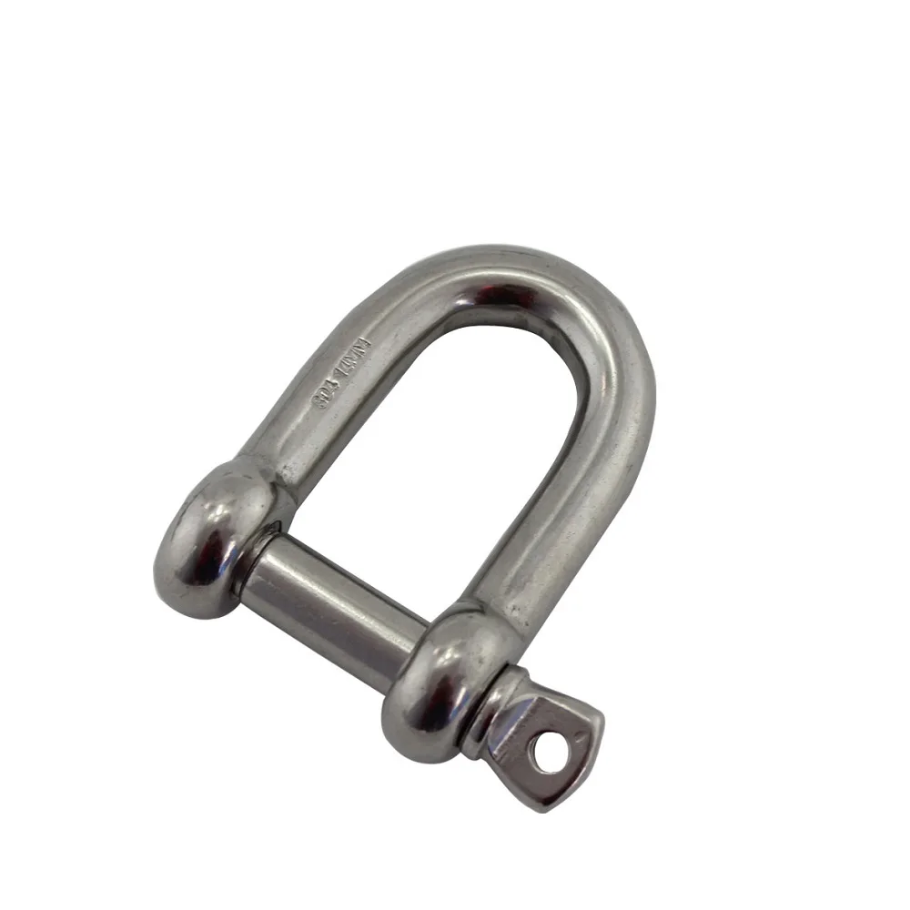 

D Shackle With Screw Pin Stainless Steel 304 Heavy Duty 4mm 5mm 6mm 8mm 10mm For Chains Wirerope Lifting Camping