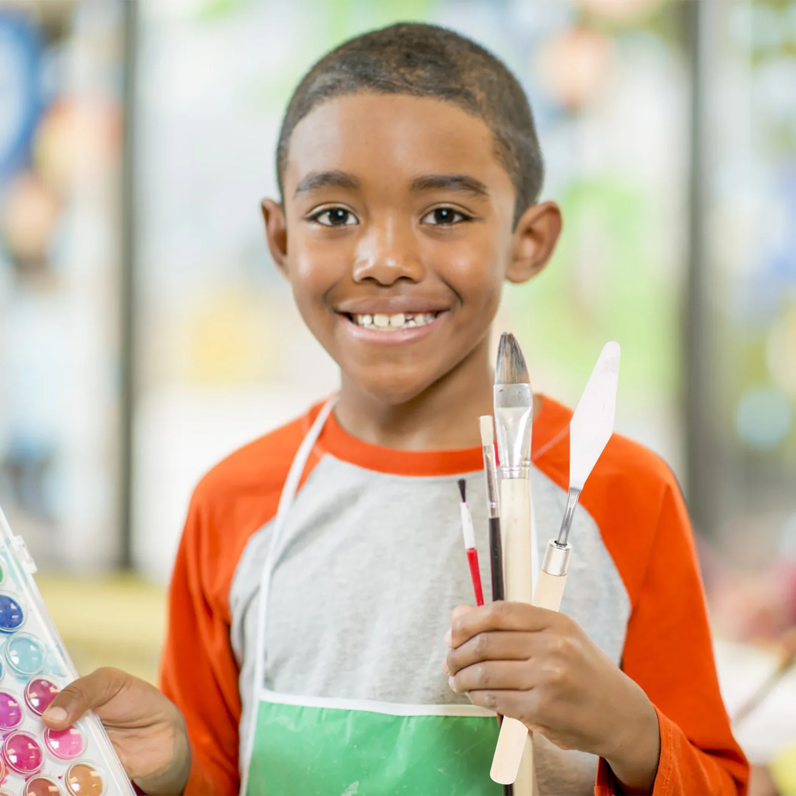 

5 шт. резаки для рисования, деревянные скребки для рисования, художественные принадлежности, масляные инструменты, стальные лезвия, инструменты из смешанного материала H