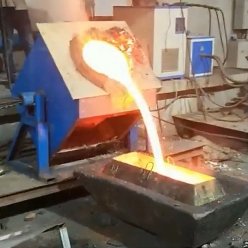 Medium Frequency Small Melting Furnace For Silver Copper Aluminum Tin Lead Steel Casting Gold Smelting Machinery