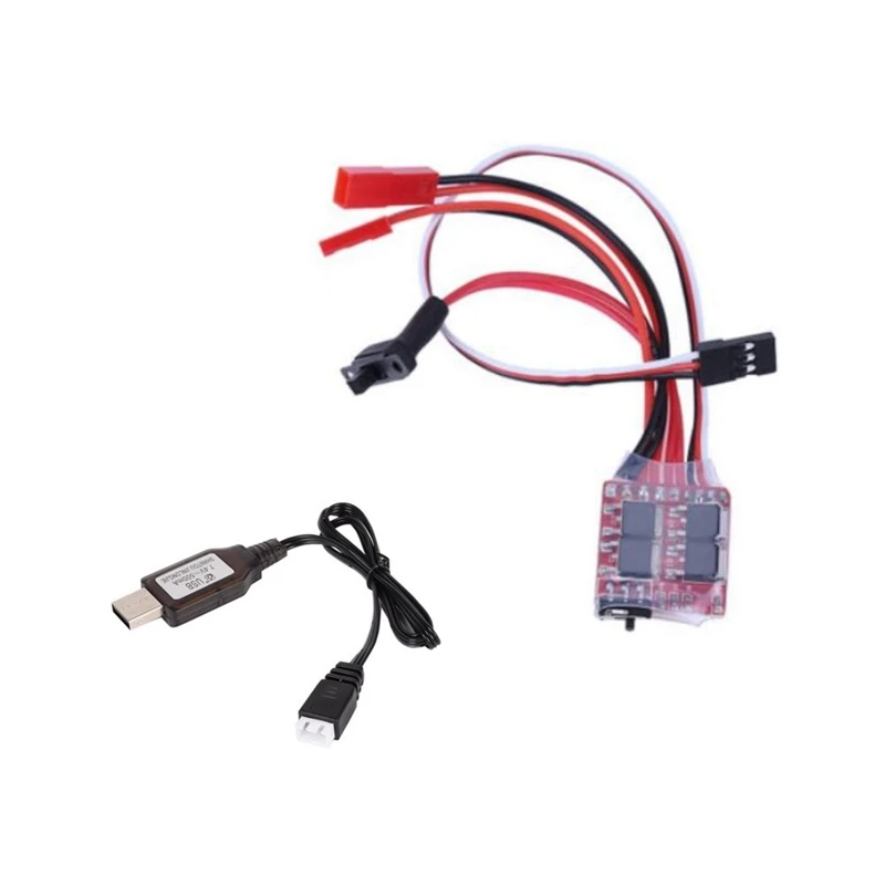 2.4G 3CH Remote Controller Kit Transmitter Receiver 30A ESC Set For WPL C14 C24 MN D90 MN99S RC Car Upgrade Parts