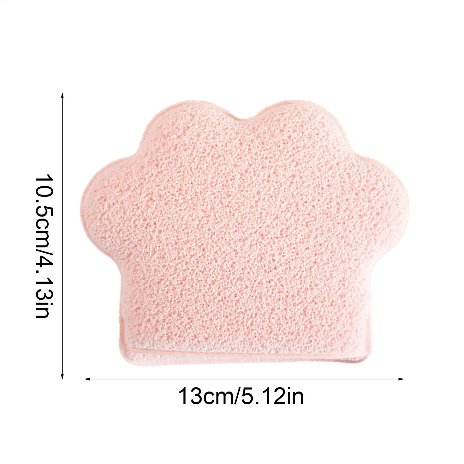 Esponja de limpeza facial ampliada, design de pata de gato, esponjas faciais comprimidas, tipo luva, toalhetes de remoção cosmética para banho