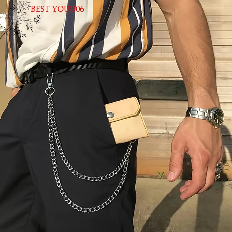 Hot 2/3Layer Punk Hip-hop Long Metal Belt Chain Fashion Trousers Pant Waist Metal Chain Keychain view 2