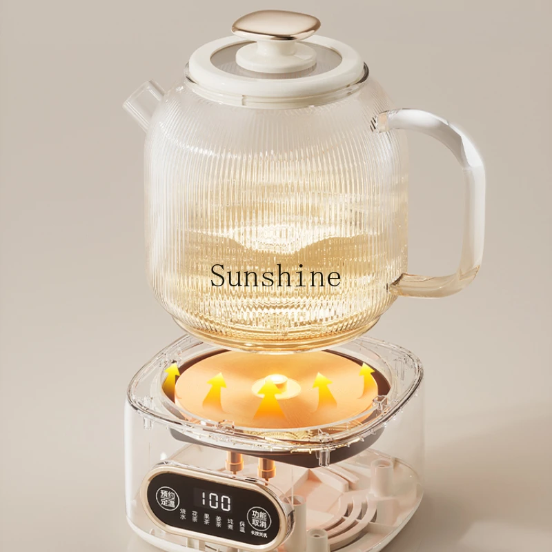 

All-glass health pot household multi-functional office small flower tea durable and simple