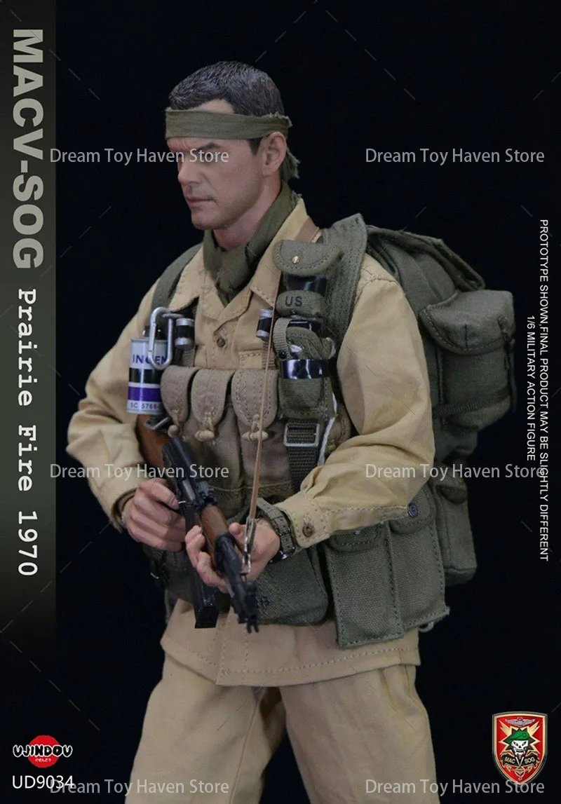UD9034 1/6 스케일 남성 군인 MACV-SOG 프레리 파이어 1970 베트남 전쟁 미국 군사 12인치 액션 피규어 인형 모델 장난감 선물