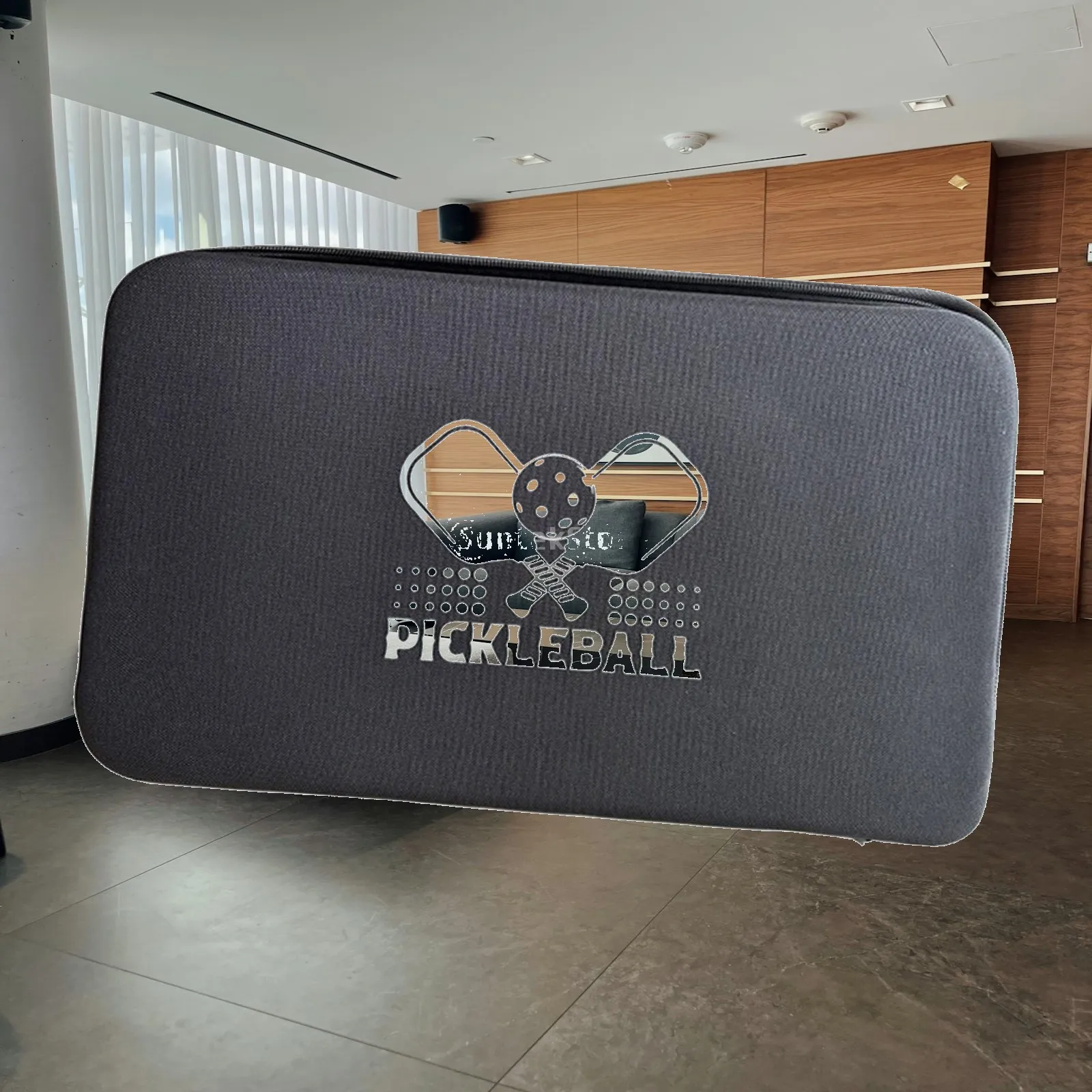 

Space Saving Pickleball Paddle Bag Zipper Closure Storage Cover with Pocket for Outdoor and Indoor Sports