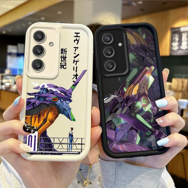 Gnensis E-Evangelion Anime TPU Case for Samsung Galaxy A35 A34 A33 A32 5G A31 A30 A24 A23 A22 A16 A12 A06 A03 M55 Non-Slip Cover