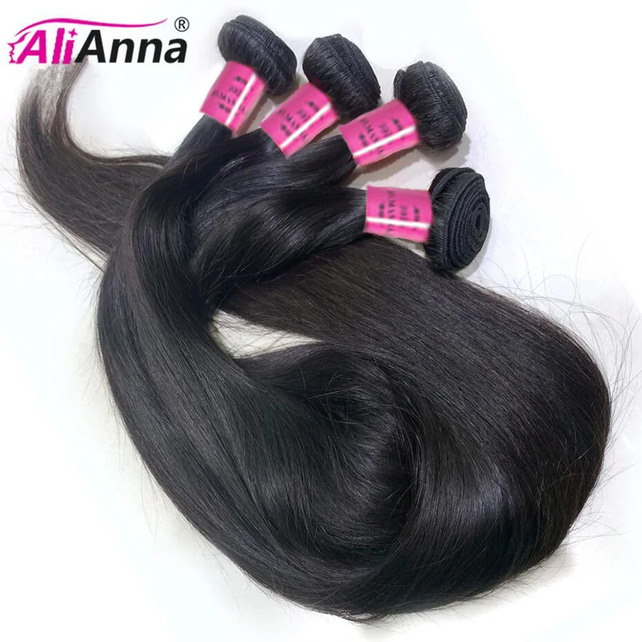 26Inch Human Hair Bundles 10A Brazilian Raw Hair Weave Bundles 30 38 40 Inch Straight Human Hair Bundles Hair Extensions