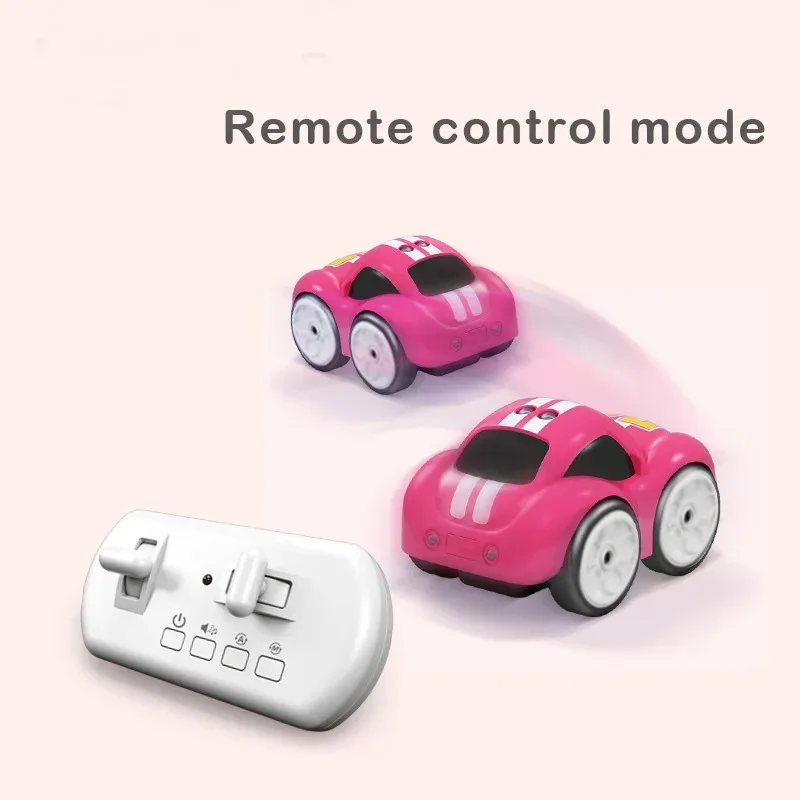 RC Intelligent Sensor Remote Control Cartoon Mini Car Electric Car Smart Music Lighting Children Toys Gift