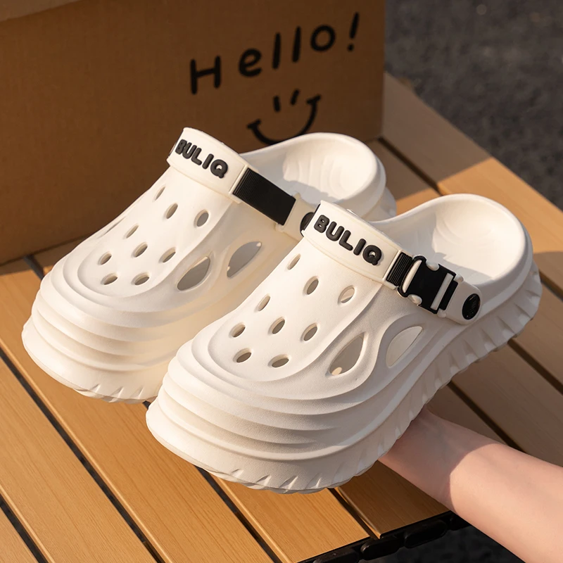 

Мужские летние шлепанцы из ЭВА с мягкой подошвой, нескользящие спортивные сандалии на платформе, дышащие пляжные сабо для рыбалки