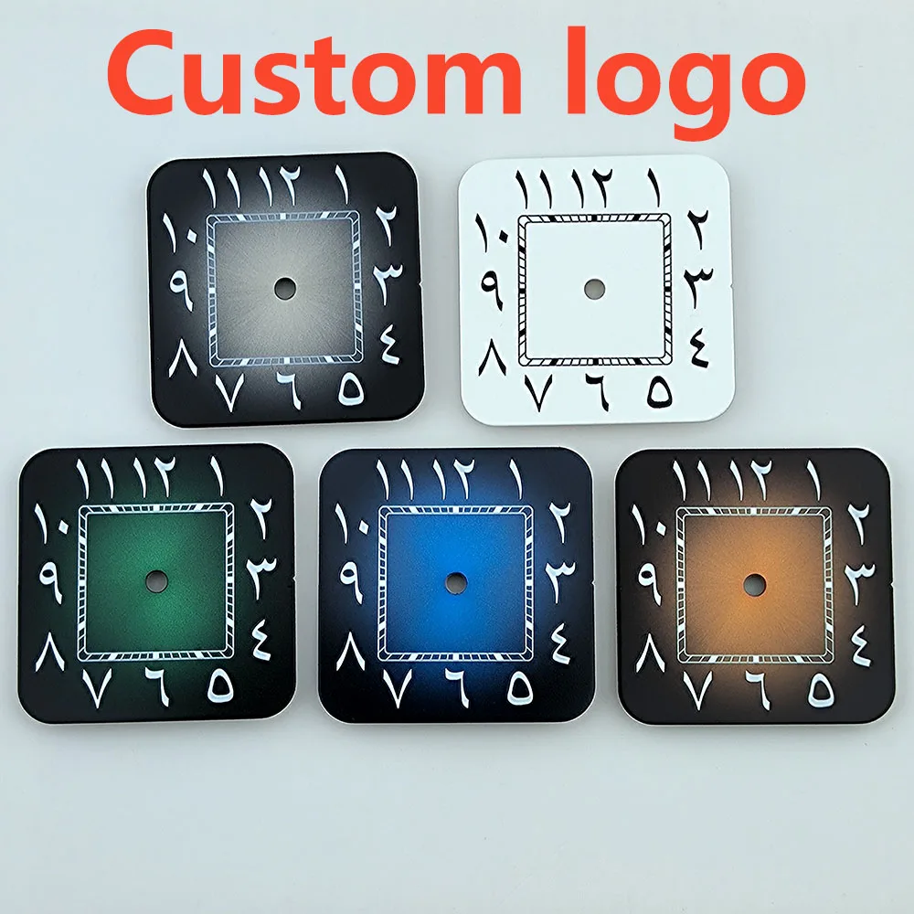 NH35 Dial No Logo Custom logo Square Dial Roma/Arabic Numeral Dial Square watch fit NH35 NH36 movement Watch accessories