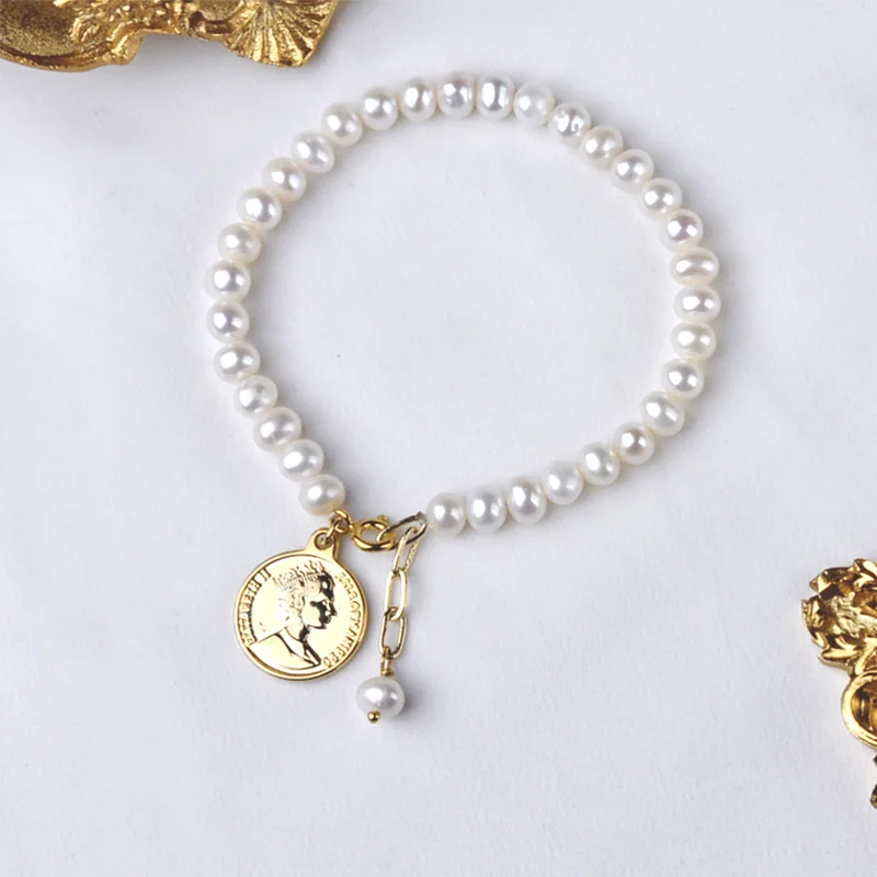 

XF800 Fine Jewelry Pearl Bracelet White Natural Freshwater Original design Brand Trendy Gift For Women