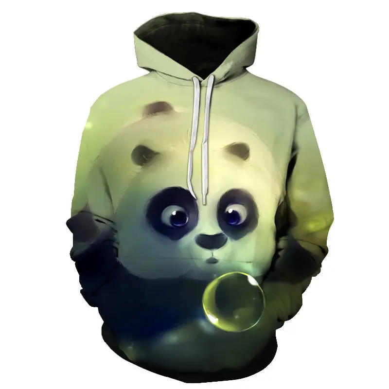 New Printed Panda 3D Hoodies Men Women Casual Sweatshirts Kids Hooded Pullovers Boys Girls Pop Hoodie Oversized