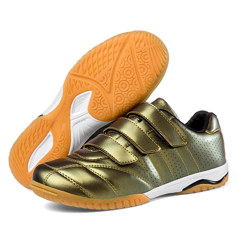 Top Quality Couples Badminton Gym Shoes Gold Red Table Tennis Training Shoes Outdoor Anti Slip Athletic Shoe Brand Tennis Shoe