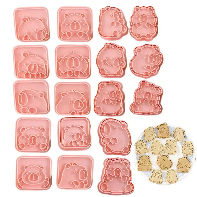 Cookie Cutters Mold 18X Cookie Cutters Baking Mold 3D Capybara Shape Cookie Maker Cutter Shape For Baking Cookie Bread Cutter