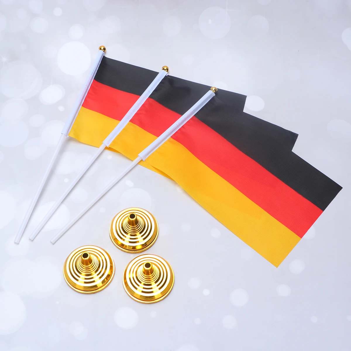 

12pcs Desktop With Base Tabletop Decor Small Mini Flag For Home Office Party Flag Polyester Plastic Lightweight Steady